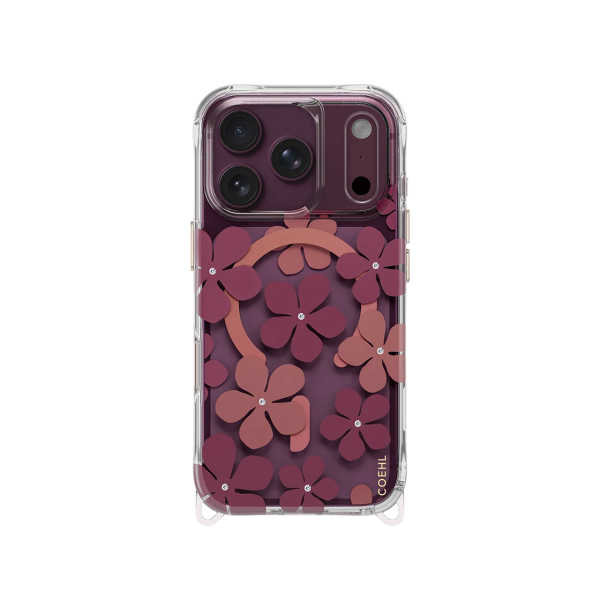 Защитный чехол Uniq COEHL IML MILA (MagSafe) для iPhone 18 Pro/17 Pro Crimson Bloom