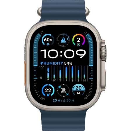 Часы Apple Watch Ultra 2 49mm Titanium Case with Blue Ocean Band (GPS + Cellular)