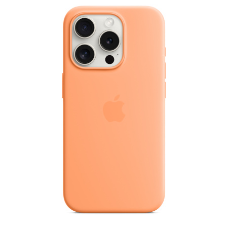 Чехол Apple iPhone 15 Pro Silicone Case with MagSafe Orange Sorbet