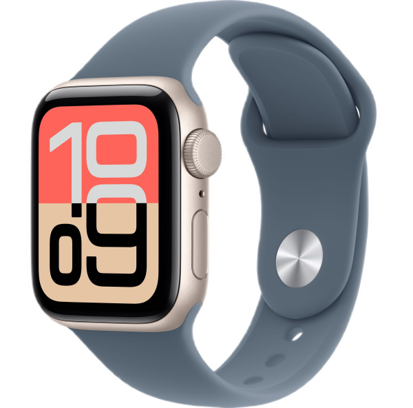 Часы Apple Watch SE 3 (2025) 44mm Starlight Aluminum Case with Anchor Blue Sport Band (GPS) (размер M/L)