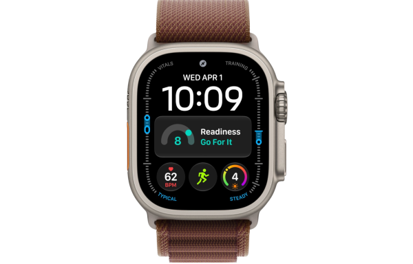 Часы Apple Watch Ultra 4 (2026) 49mm Natural Titanium Case with Burgundy Alpine Loop - Small (GPS + Cellular)