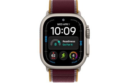 Часы Apple Watch Ultra 4 (2026) 49mm Natural Titanium Case with Burgundy Trail Loop - Medium (GPS + Cellular)