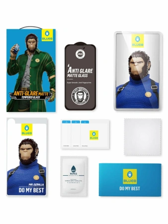 Защитное стекло BlueO для iPhone 15 Pro Anti-glare Matte Anti-Static Matte Black