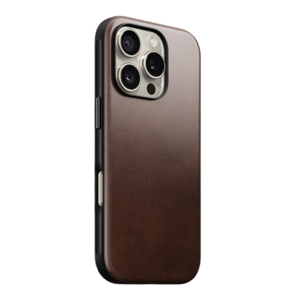 Чехол Nomad Modern Leather case для iPhone 16 Pro Brown