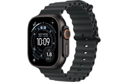 Apple Watch Ultra 3 (2025) 49mm Black Titanium Case with Black Ocean Band (GPS + Cellular)