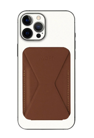 Подставка-кошелёк для iPhone 12/13/14/15 MagSafe MOFT Snap-On Brown (Вскрыта упаковка)