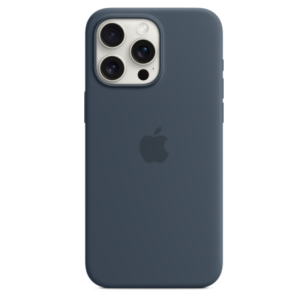 Чехол Apple iPhone 15 Pro Max Silicone Case with MagSafe Storm Blue