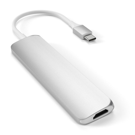 USB-концентратор Satechi Slim Multi-Port V2 (ST-SCMA2S) Type-C 4K (Silver) USB-концентратор Satechi Slim Multi-Port V2 (ST-SCMA2S) Type-C 4K (Silver)