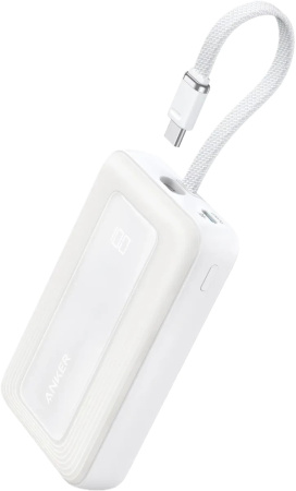 Внешний аккумулятор Anker Zolo 10000mAh 30W with cable Type-C White