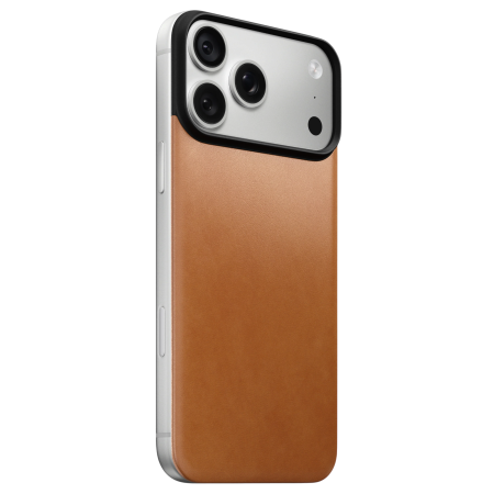 Кожаная задняя панель Nomad Magnetic Leather Back MagSafe (Horween) для iPhone 18 Pro/17 Pro Saddle
