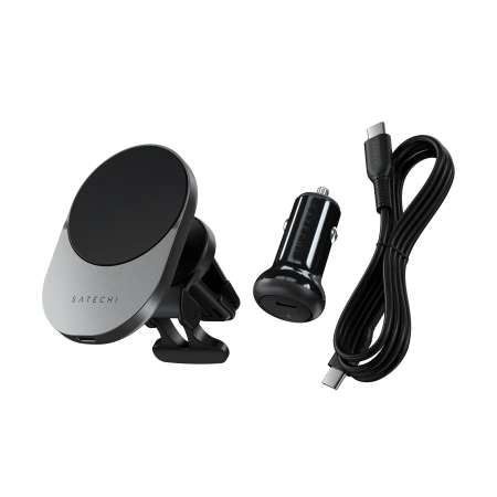 Автомобильное беспроводное зарядное устройство Satechi Qi2 Wireless Car Charger 15W