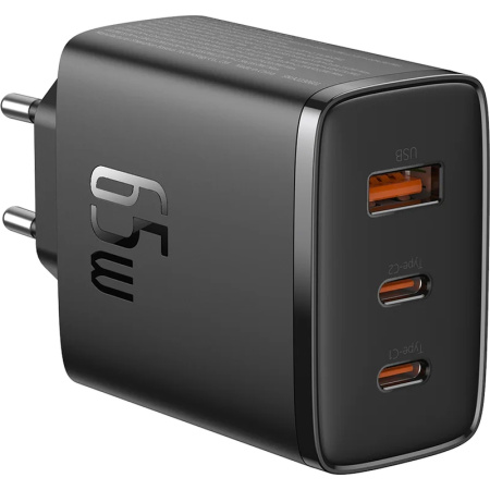 Сетевое зарядное устройство Baseus Cube Pro 3 Ports Fast Charger USB + 2 x USB-C 65W Black