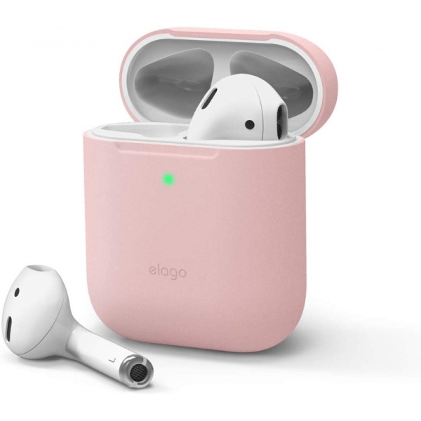 Тонкий чехол Elago для AirPods Slim Silicone Сase Lovely Pink