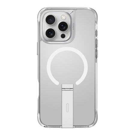 Чехол Uniq для iPhone 16 Pro Eleva MagSafe с подставкой Clear Чехол Uniq для iPhone 16 Pro Eleva MagSafe с подставкой Clear