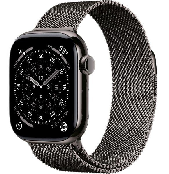 Часы Apple Watch Series 11 42mm Slate Titanium Case with Slate Milanese Loop (GPS + LTE)