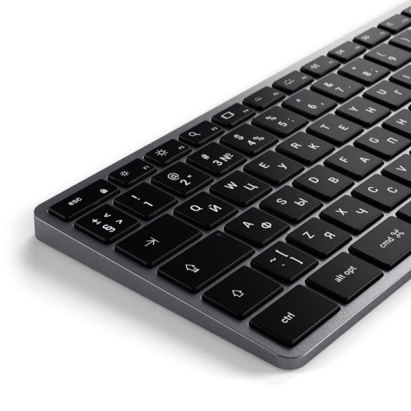 Беспроводная клавиатура Satechi Slim X3 Bluetooth Keyboard с русской раскладкой Space Gray