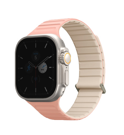 Ремешок Uniq для Apple Watch 42-49 mm Revix EVO Reversible Magnetic Crepe Pink / Ivory