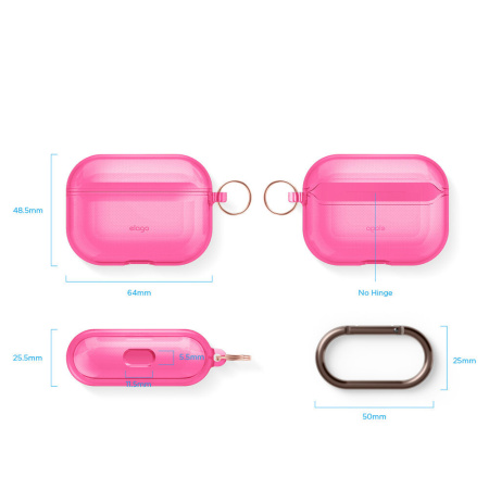 Чехол Elago для AirPods Pro Clear Hang Case Neon Hot Pink