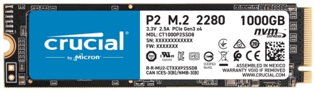 Твердотельный накопитель Crucial P2 1ТБ M.2 CT1000P2SSD8