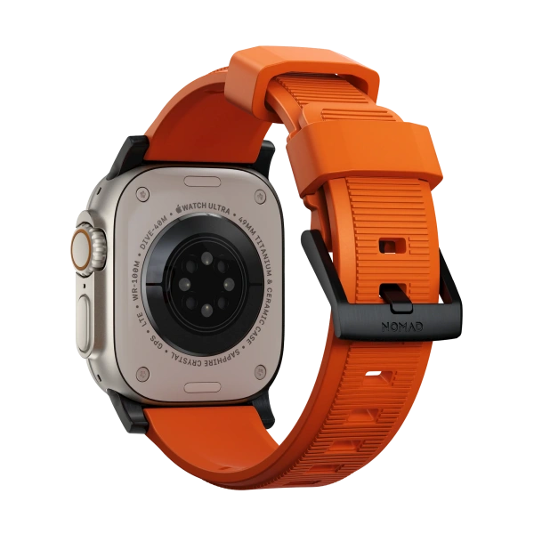 Ремешок Nomad Rugged Strap для Apple Watch 49/45/44/42mm Orange / Black Hardware