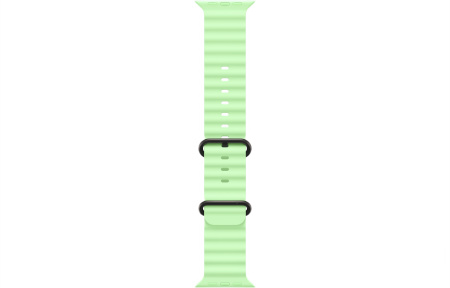 Apple Watch Ultra 3 (2025) 49mm Natural Titanium Case with Neon Green Ocean Band (GPS + Cellular)