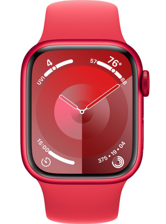 Часы Apple Watch Series 9 45mm (PRODUCT)RED Aluminum Case with (PRODUCT)RED Sport Band (GPS) (размер S/M)