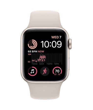 Apple Watch SE (2022) 40mm Starlight Aluminum Case with Starlight Sport Band (GPS) (размер S/M)