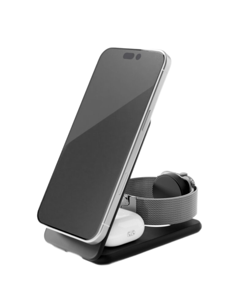 Беспроводное зарядное устройство VLP Alum Power Pro 3in1 Black Titanium