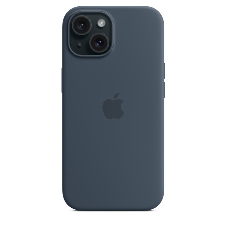 Чехол Apple iPhone 15 Silicone Case with MagSafe Storm Blue