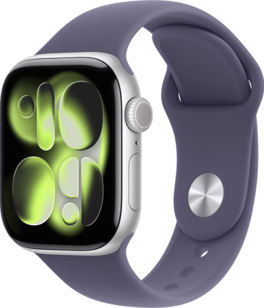 Часы Apple Watch Series 11 46mm Silver Aluminum Case with Purple Fog Sport Band (GPS) (размер M/L)