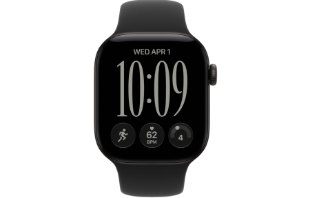 Часы Apple Watch Series 12 42mm Black Aluminum Case with Black Sport Band (GPS)