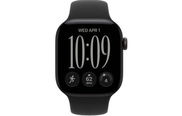 Часы Apple Watch Series 12 46mm Black Aluminum Case with Black Sport Band (GPS) (M/L)