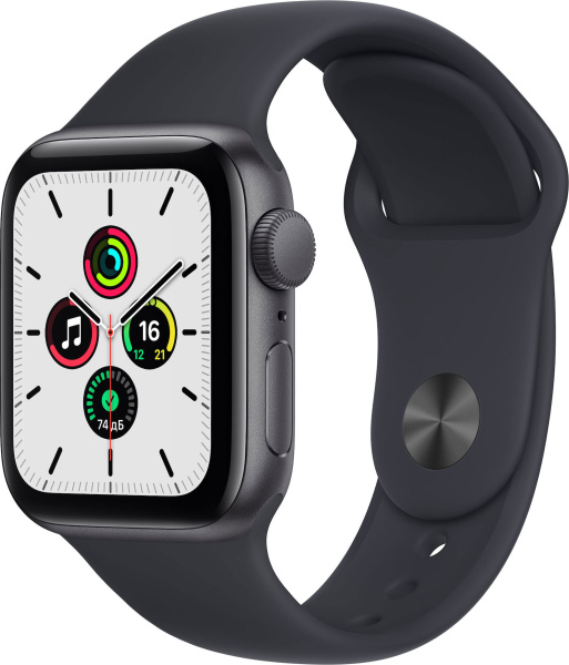 Часы Apple Watch SE 44mm Space Gray Aluminum Case with Midnight Sport Band (GPS)