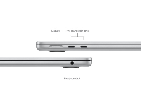 Ноутбук Apple MacBook Air 13  M3 (8-core CPU, 8-core GPU) / RAM 16GB / SSD 256GB Silver (Серебристый) 30W MC8H4RU/A