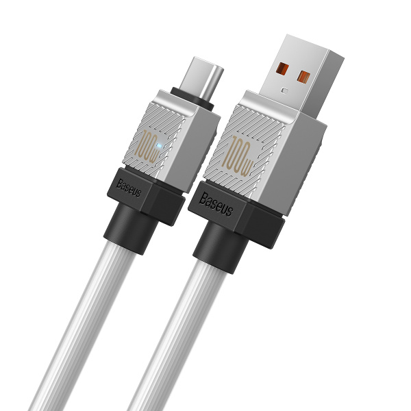 Кабель Baseus CoolPlay Series Fast Charging Cable USB - Type-C 100W 1m White