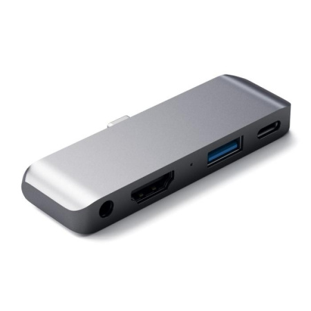USB-концентратор Satechi Aluminum Type-C Mobile Pro Hub Space Gray ST-TCMPHM2