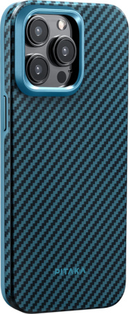 Чехол Pitaka MagEZ Case Pro 4 для iPhone 15 Pro Max Twill Black/Blue