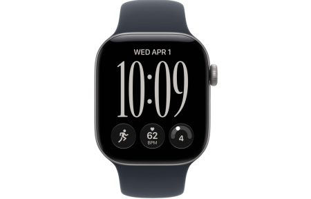 Часы Apple Watch Series 12 46mm Space Gray Aluminum Case with Navy Blue Sport Band (GPS) (M/L)