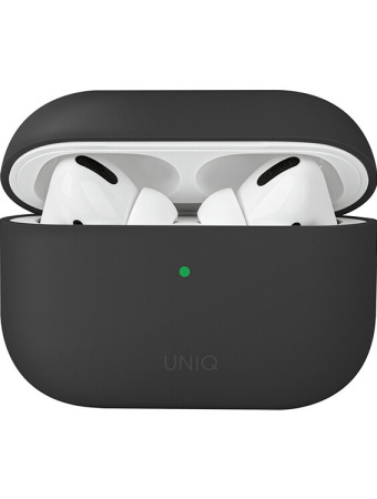 Чехол для AirPods Pro Uniq Lino Liquid Silicone Moss Grey