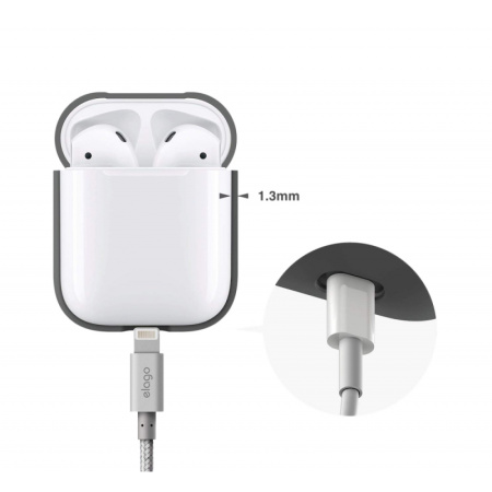 Чехол Elago для AirPods Silicone Сase Dark Grey