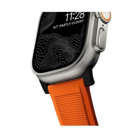 Ремешок Nomad Rugged Strap для Apple Watch 49/45/44/42mm Orange / Black Hardware