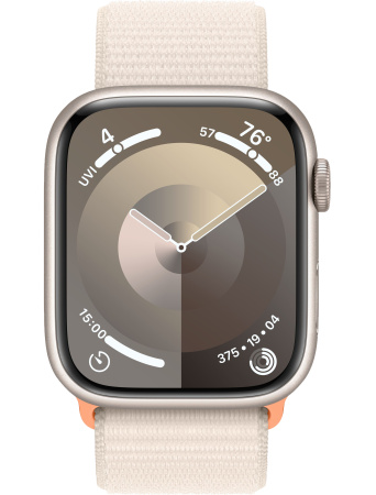 Часы Apple Watch Series 9 45mm Starlight Aluminum Case with Starlight Loop Band (GPS)