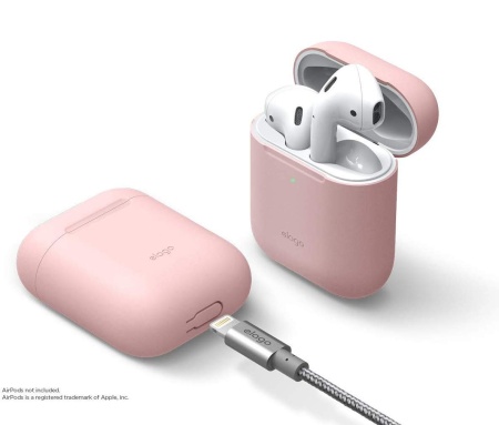 Тонкий чехол Elago для AirPods Slim Silicone Сase Lovely Pink