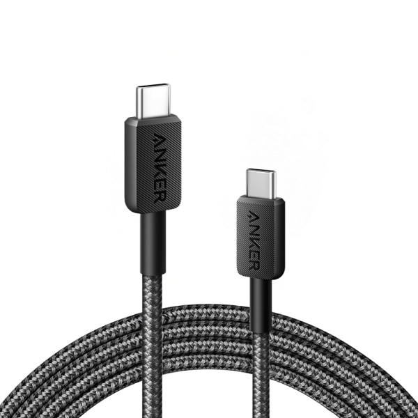 Кабель Anker 322 USB-C to USB-C 60W 90см Black