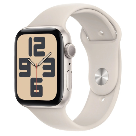 Часы Apple Watch SE (2023) 44mm Starlight Aluminum Case with Starlight Sport Band (GPS) (размер M/L)