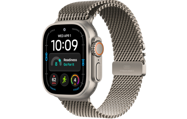 Часы Apple Watch Ultra 4 (2026) 49mm Natural Titanium Case with Natural Titanium Milanese Loop - Medium (GPS + Cellular)