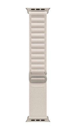 Apple Watch Ultra 49mm Titanium Case with Starlight Alpine Loop Band - Medium (GPS + Cellular)