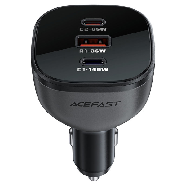 Автомобильное зарядное устройство ACEFAST B14 165W PD3.1 2xUSB-C + USB-A Black