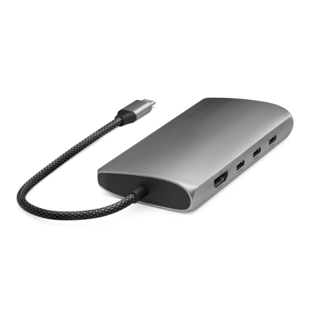 Адаптер Satechi USB-C Multiport Adapter 8K with Ethernet V3 Space Gray Адаптер Satechi USB-C Multiport Adapter 8K with Ethernet V3 Space Gray