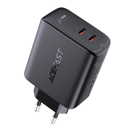 Зарядное устройство ACEFAST A9 PD 40W USB-C+USB-C Black